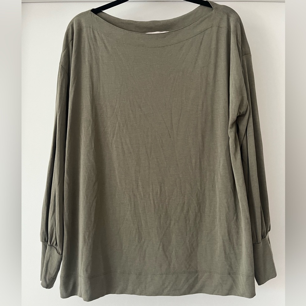 LOFT | Jersey Long Sleeve Tee | Olive Green | XL